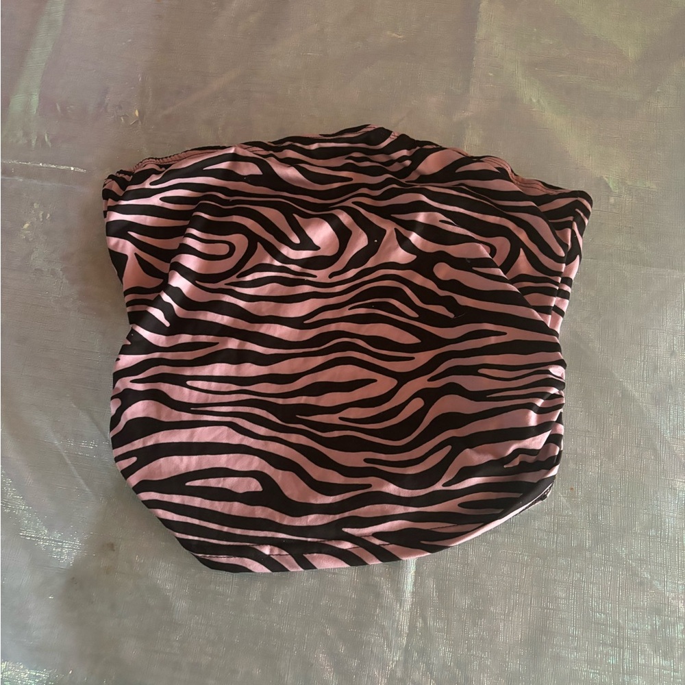 Pink and Black Zebra Print Skirt
